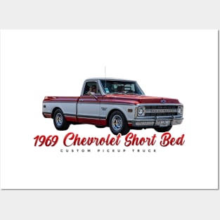 1969 Chevrolet Short Bed Custom Pickup Truck Posters and Art